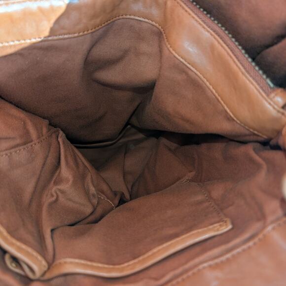 Cynthia Rowley Large Brown Leather Shoulder Bag Pre-owned - Picture 5 of 9